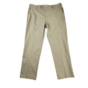 Adidas Golf Pants Mens 40x32 Climalite Performance Beige AE7006 3 Stripe Chino‎